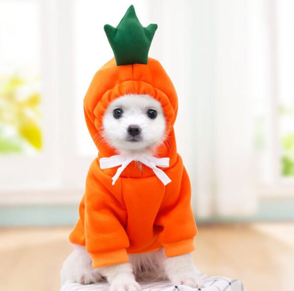 Pet Cat Dog Cute Fruit Hoodies Costume Winter Warm Fleece - Image 2