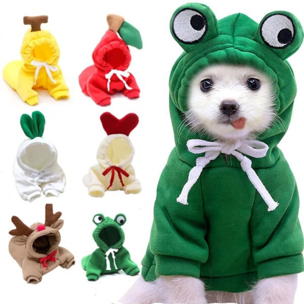 Pet Cat Dog Cute Fruit Hoodies Costume Winter Warm Fleece